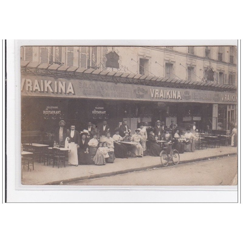 NEUILLY-sur-SEINE : carte photo d'un café restaurant - vraikina - tres bon etat