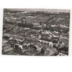 DOMBASLE-sur-MEURTHE: vue générale, au centre l'église vue aérienne 10x15 - état