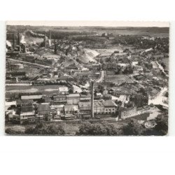 HOMECOURT: fabrique solpa stade, piscine et usines sidelor vue aérienne 10x15 - très bon état