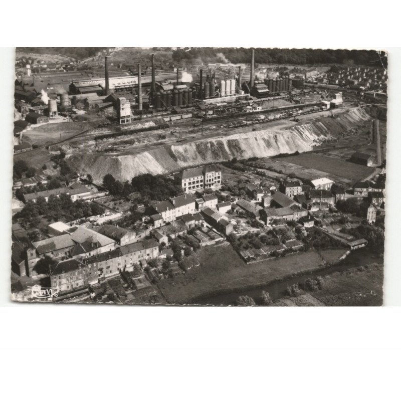 HOMECOURT: la rue pasteur et usines sidelor vue aérienne 10x15 - très bon état