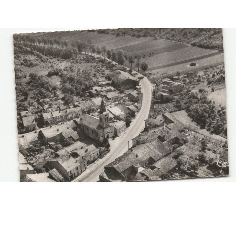LAY-SAINT-REMY: centre du village et sortie vers toul vue aérienne 10x15 - état