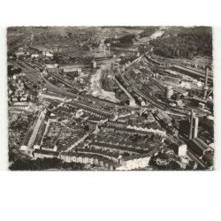 LONGWY: gouraincourt avec usines de la chiers et A. de longwy vue aérienne 10x15 - très bon état