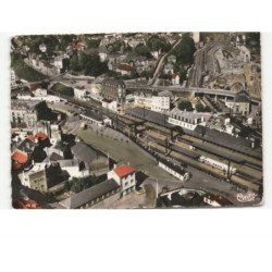 LONGWY-BAS: centre et gare vue aérienne 10x15 - très bon état