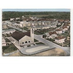 LONGWY-HAUT: église notre-dame de l'assomption vue aérienne 10x15 - très bon état