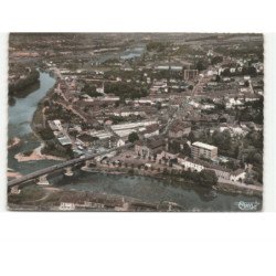 MALZEVILLE: vue générale, le cours de la meurthe vue aérienne 10x15 - très bon état