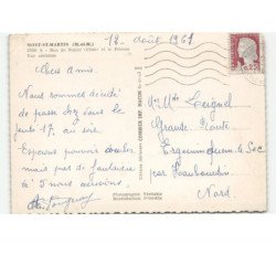 MONT-SAINT-MARTIN: rue de nancy (cités) et le prieuré vue aérienne 10x15 - état