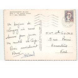 MONT-SAINT-MARTIN: vue générale, en 1er plan, l'hôtel-dieu vue aérienne 10x15 - état