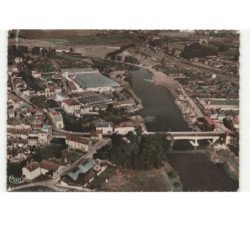 SAINT-NICOLAS-de-PORT: le tissage et les bords de la meurthe vue aérienne 10X15 - très bon état
