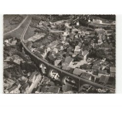 THIL: vue générale, pont du chemin de fer, monument, église vue aérienne 10X15 - état