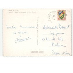 TOUL: église saint-gengoult et place ronde vue aérienne 10X15 - très bon état