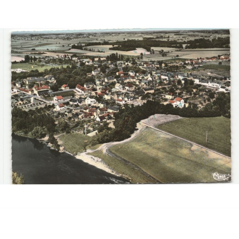 DANGE: vue générale, la vienne et la plage vue aérienne 10x15 - très bon état