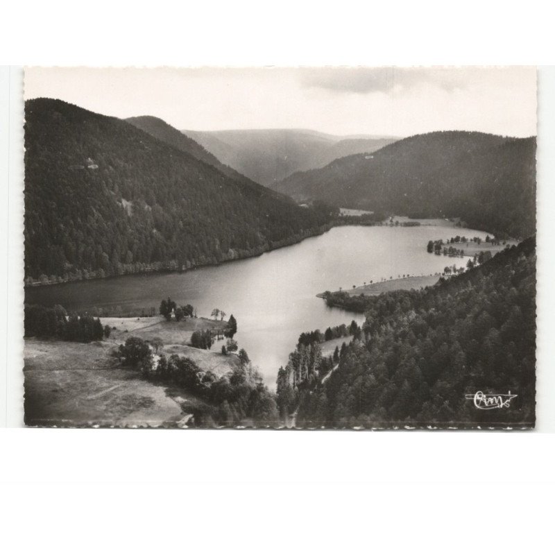 LONGEMER: perspective sur le lac et la forêt de longemer vue aérienne 10x15 - très bon état
