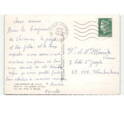 L'ISLE-JOURDAIN: les deux ponts, le barrage vue aérienne 10x15 - très bon état
