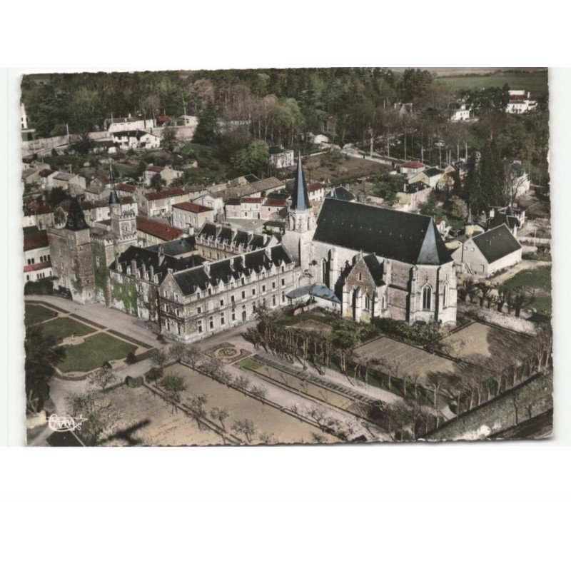 LIGUGE: vallée du clain, abbaye saint-martin de ligugé vue aérienne 10x15 - très bon état