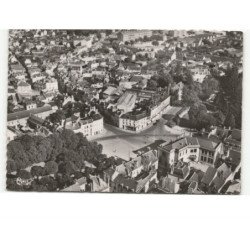 CHATELLERAULT: le rond-point du boulevard blossac et du jardin public vue aérienne 10x15 - très bon état