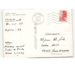 CIVRAY: vue générale vue aérienne 10x15 - très bon état