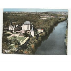 BONNES: le château du touffou vue aérienne 10x15 - état