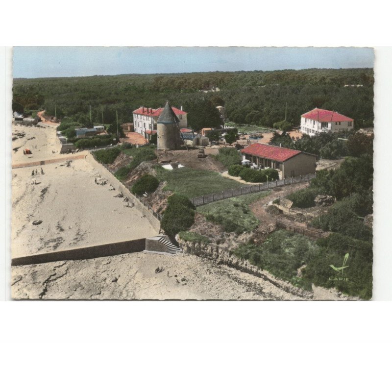 JARD-sur-MER: la plage et le vieux moulin vue aérienne 10x15 - très bon état