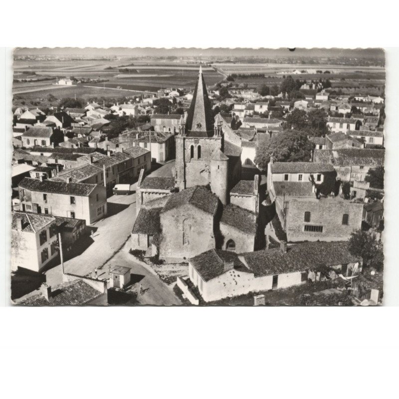 LONGEVILLE: l'église vue aérienne 10x15 - très bon état