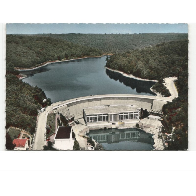MERVENT: le barrage construit en 1956-1957 vue aérienne 10x15 - très bon état