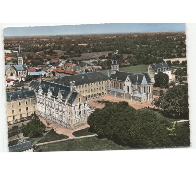 MORMAISON: communauté des religieuses des sacrés-coeurs de jésus et marie vue aérienne 10x15 - très bon état
