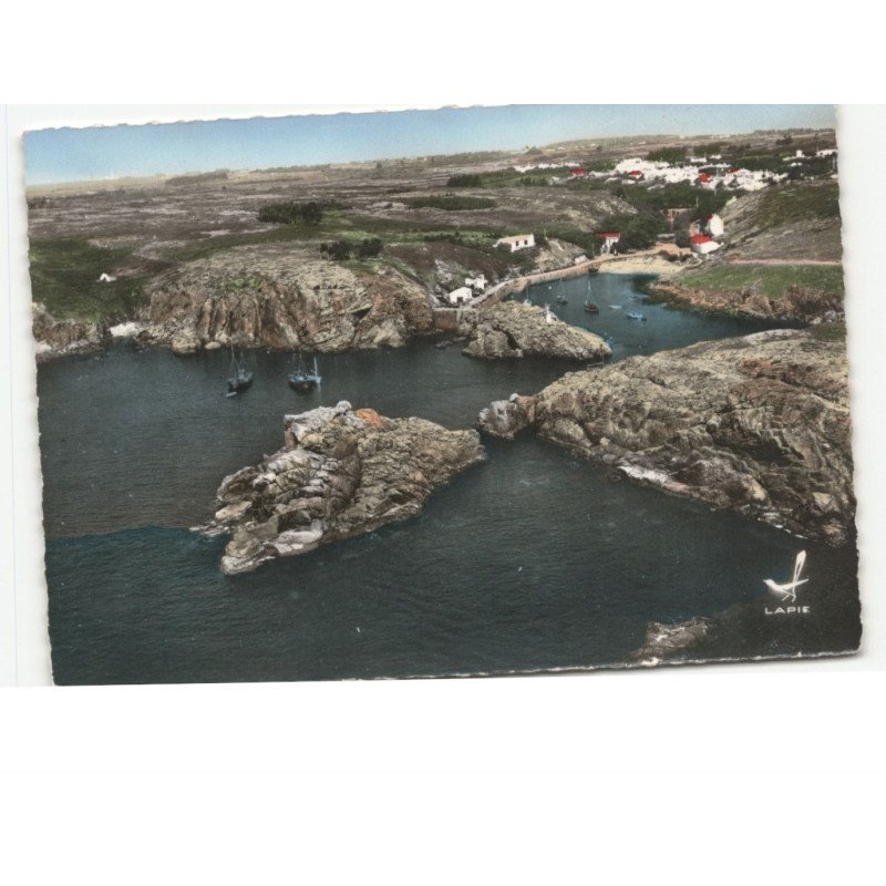 ILE D'YEU: entrée du port de la meuse vue aérienne 10x15 - très bon état
