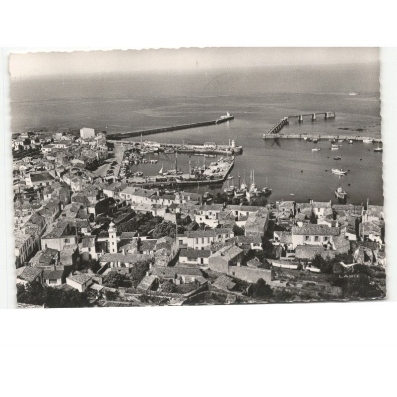 L'ILE D'YEU: port joinville vue aérienne 10x15 - très bon état