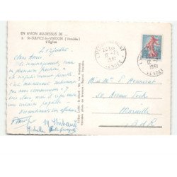 SAINT-SULPICE-le-VERDON: l'église vue aérienne 10x15 - très bon état