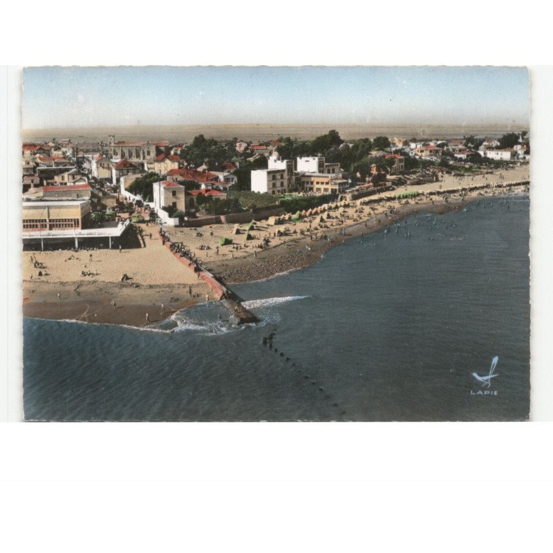 LA TRANCHE-sur-MER: la plage vue aérienne 10x15 - très bon état