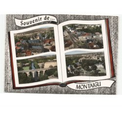 MONTAIGU: souvenir de ... vue aérienne 10x15 - très bon état