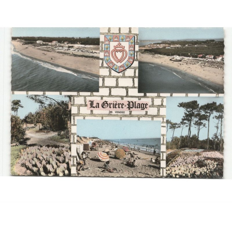 LA GRIERE-PLAGE: 5 vues vue aérienne 10x15 - très bon état