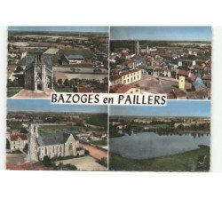 BAZOGES-en-PAILLERS: 4 vues vue aérienne 10x15 - très bon état