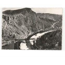 ANDUZE: le pont de fer sur le gardon vue aérienne 10x15 - très bon état