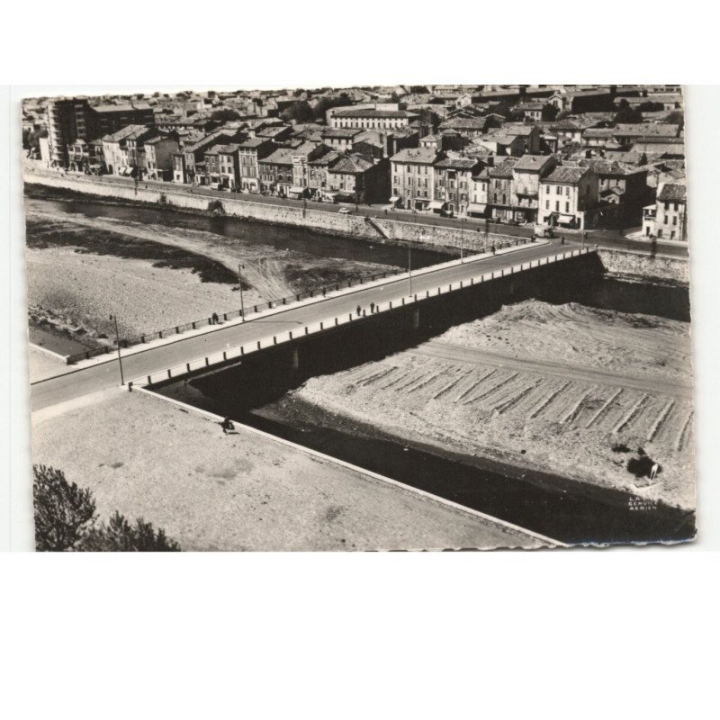 ALES: le pont neuf vue aérienne 10x15 - très bon état