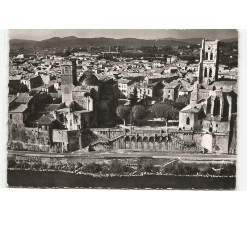PONT-SAINT-ESPRIT: escaliers saint-pierre vue aérienne 10x15 - très bon état