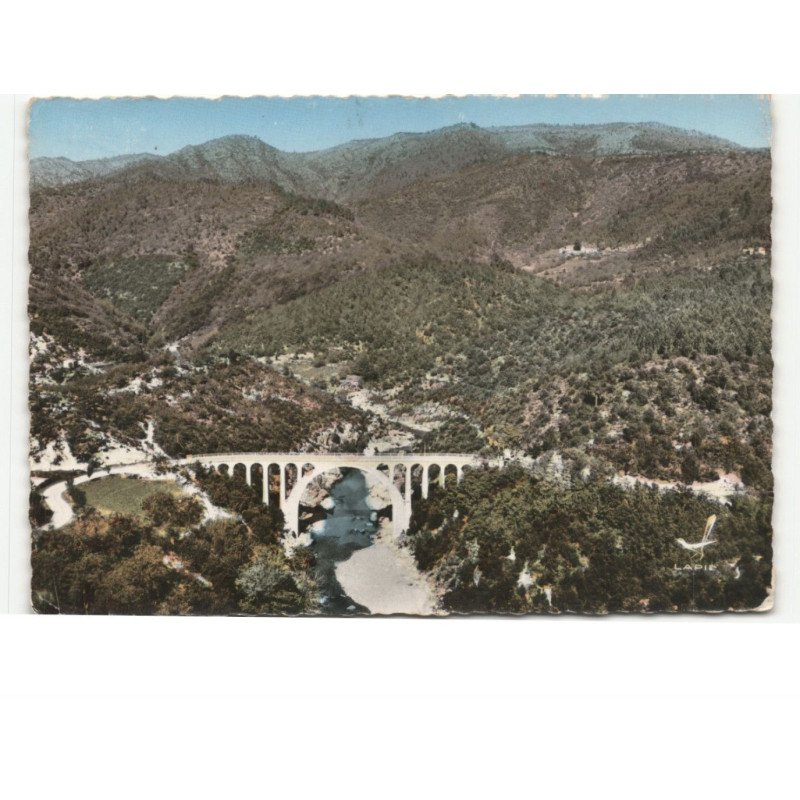 MIALET: pont des abarines vue aérienne 10x15 - très bon état