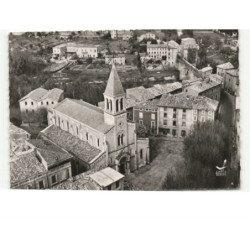 SAINT-AMBROIX: place de l'église vue aérienne 10x15 - très bon état