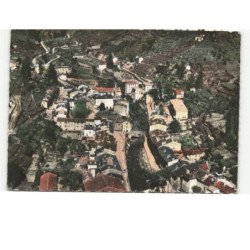SAINT-ANDRE-de-VALBORGNE: centre du village, le gardon vue aérienne 10x15 - état