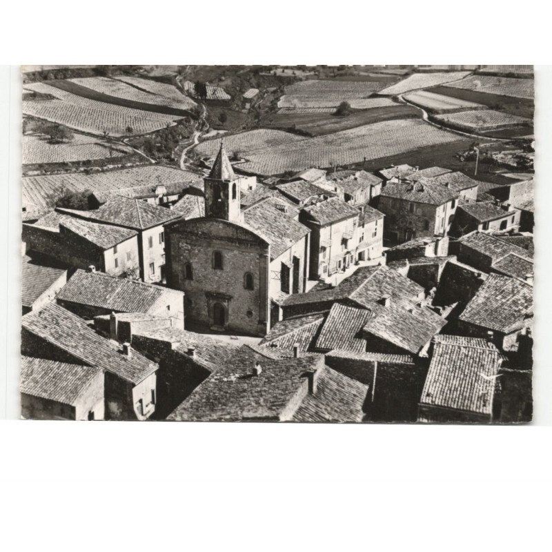 SAINT-ANDRE-de-ROQUEPERTUIS: quartier de l'église vue aérienne 10x15 - très bon état