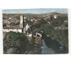 ROQUEMAURE: l'ancienne tour du prince de soubize vue aérienne 10x15 - état