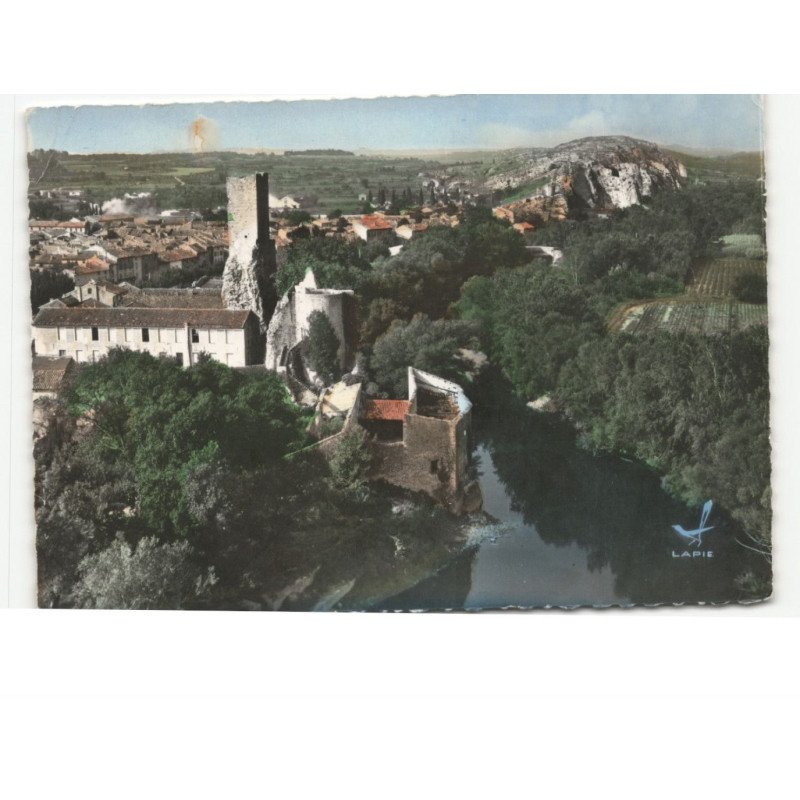 ROQUEMAURE: l'ancienne tour du prince de soubize vue aérienne 10x15 - état