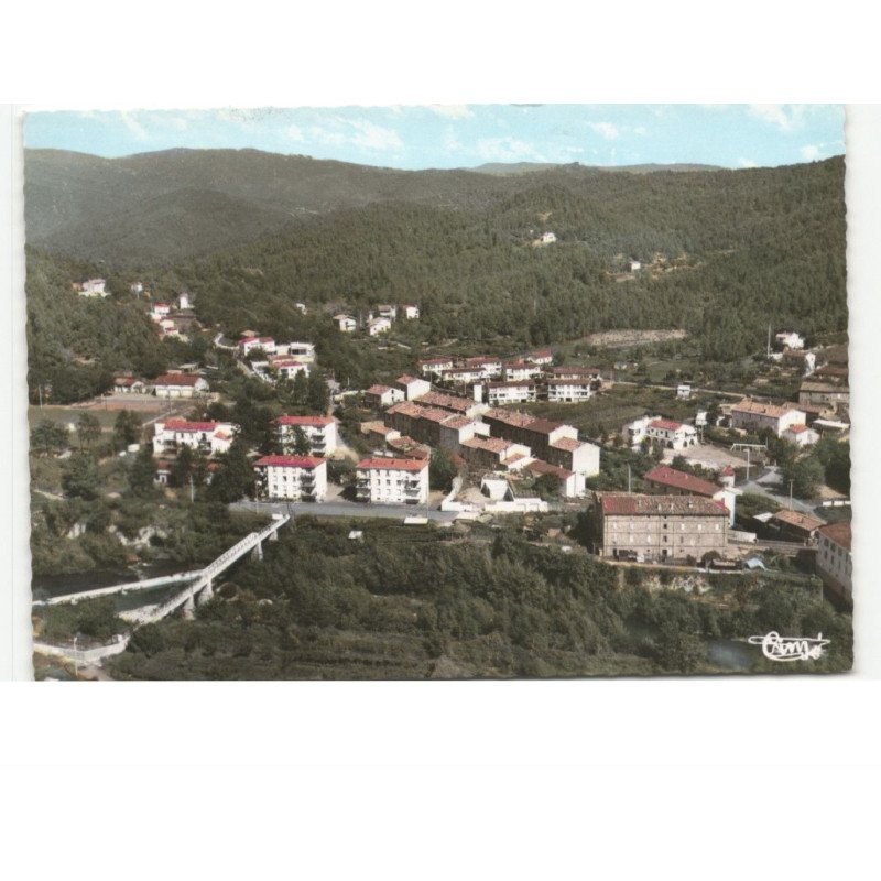 BESSEGES: vue partielle vue aérienne 10x15 - très bon état