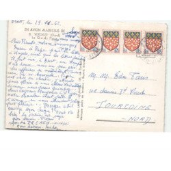 VERGEZE: la grande place vue aérienne 10x15 - très bon état