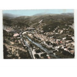 BESSEGES: vue générale vue aérienne 10x15 - très bon état