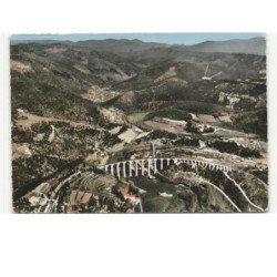 CHAMBORIGAUD: la vallée vers le chambon et le viaduc vue aérienne 10x15 - état