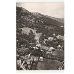 CONCOULES: station estival vue générale au 1er plan l'église au fond le mont lozère vue aérienne 10x15 - très bon état