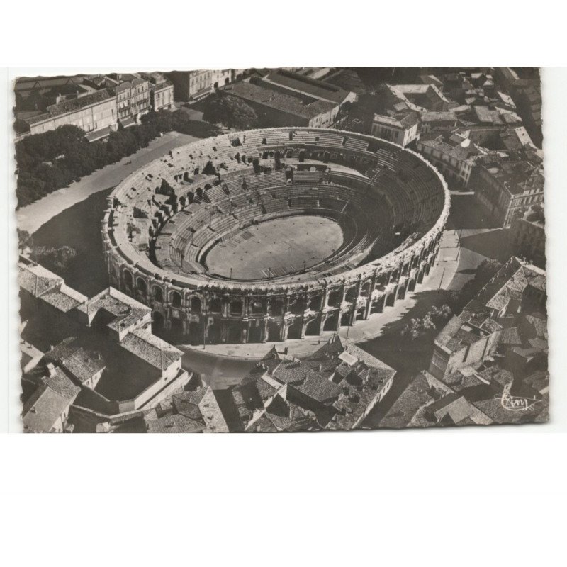 NIMES: les arènes vue aérienne 10x15 - état