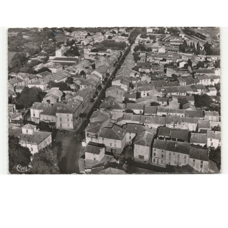 REMOULINS: place des grands jours et avenue perret-geoffroy vue aérienne 10x15 - très bon état