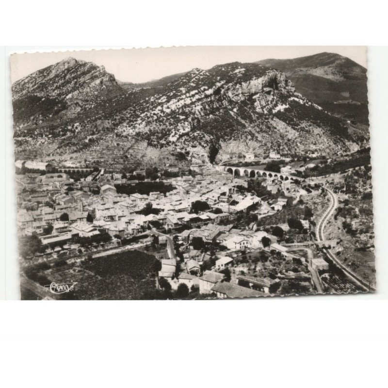SAINT-HIPPOLYTE-du-FORT: vue générale et le viaduc vue aérienne 10x15 - très bon état