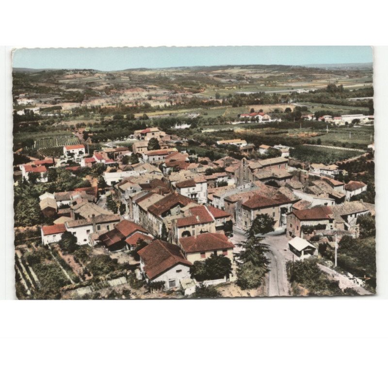 SAINT-JULIEN-de-PEYROLAS: vue générale vue aérienne 10x15 - très bon état